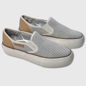Tommy Bahama Slip-On Sneakers / Shoes - NEW Womens 8.5 White / Stripe #48682-E9